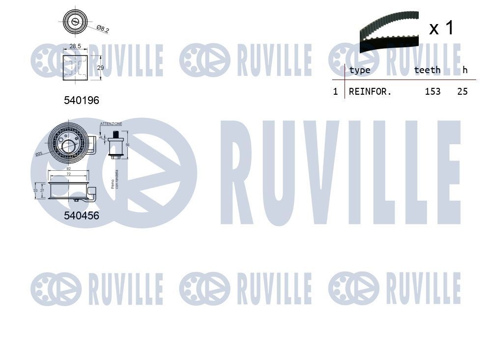 RUVILLE Deflection / Guide Pulley, v-ribbed belt Article number: 57535 cheaply