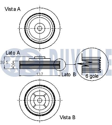 RUVILLE Crankshaft pulley Article number: 515511 cheaply