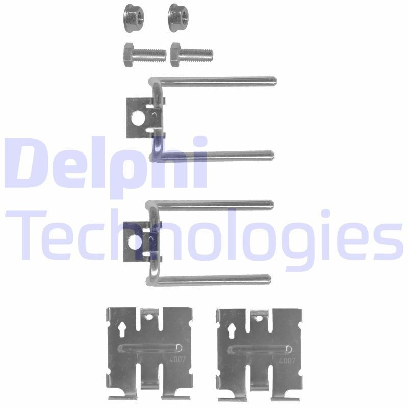DELPHI LX0011 Monteringssæt til bremseklodser JETTA 1.6 (EM) 75 HK Benzin 1987