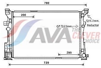 AVA COOLING SYSTEMS Engine radiator Article number: MS2652 cheaply