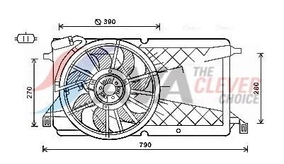 AVA COOLING SYSTEMS Radiaatori ventilaator Artikli number: FD7566 soodsalt