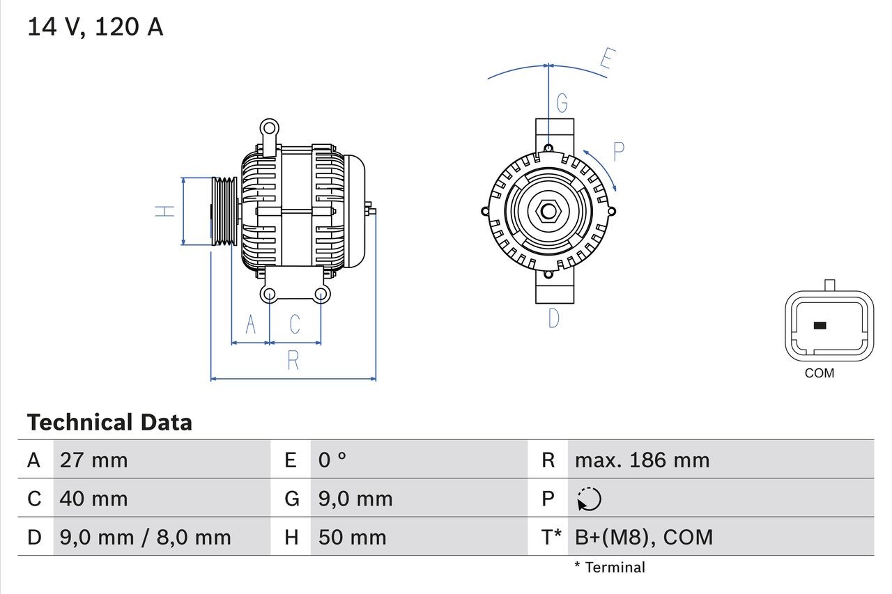 BOSCH Generaator Artikli number: 0 986 082 570 soodsalt