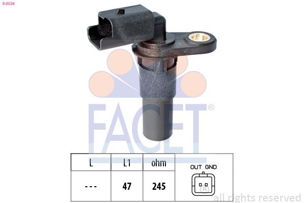 FACET 9.0710 RPM Sensor, automatic transmission ESPACE 2.0 dCi (JK01, JK02, JK1J, JK1K, JK1H) 150 PS Diesel