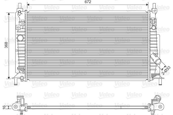 VALEO Engine radiator Article number: 701613 cheaply