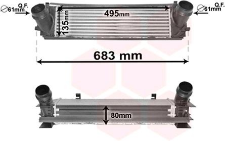 VAN WEZEL Intercooler Article number: 06004464 cheaply