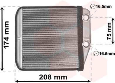 VAN WEZEL Heater matrix Article number: 17006416 cheaply