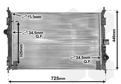 VAN WEZEL Radiaator, mootorijahutus Artikli number: 40002386 soodsalt