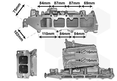 VAN WEZEL Intercooler Article number: 58004361 cheaply