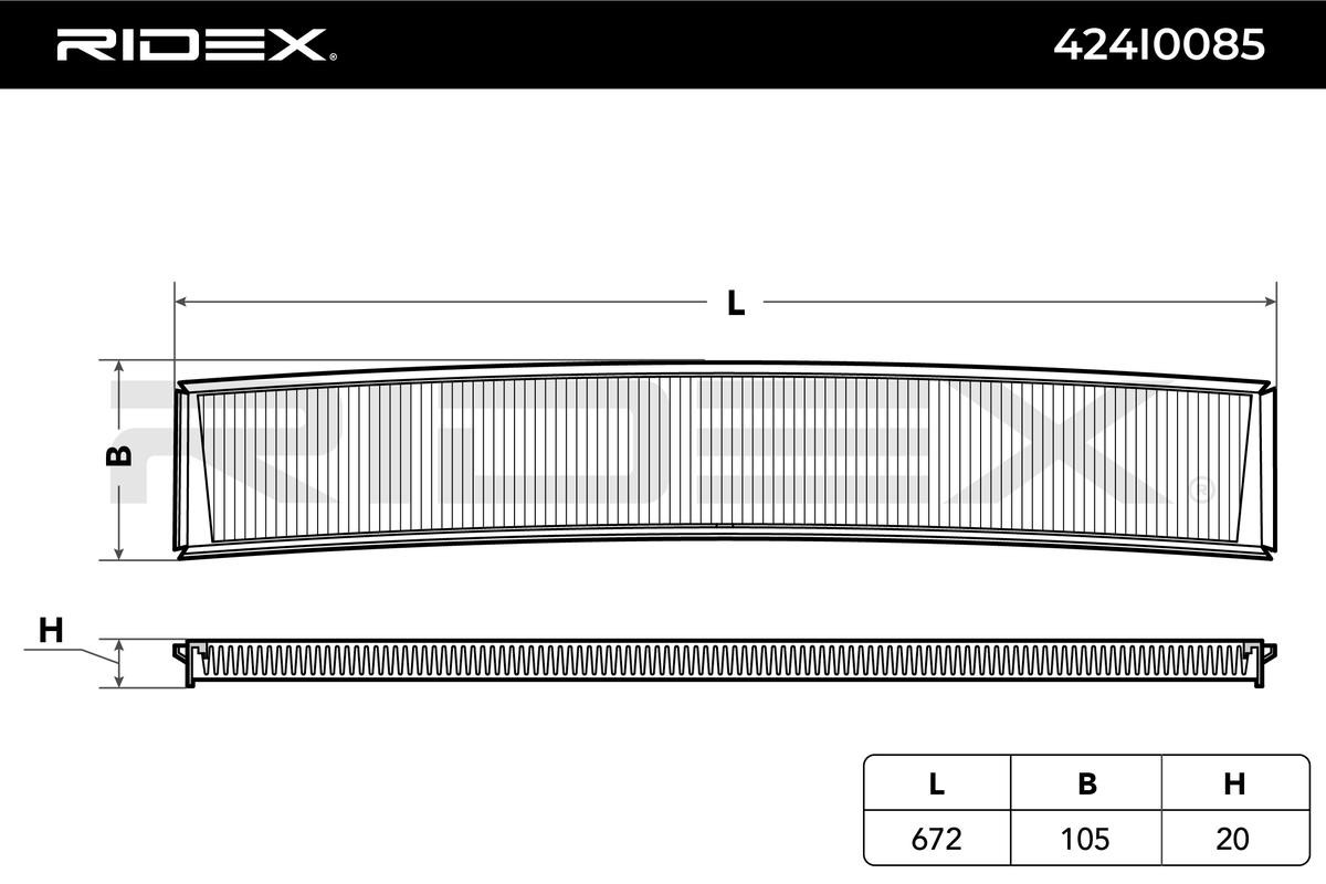 RIDEX Pollen filter Article number: 424I0085 cheaply