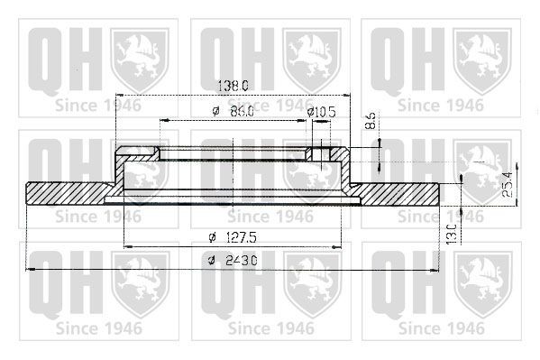 QUINTON HAZELL Brake disc Article number: BDC3533 cheaply