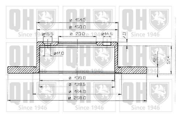 QUINTON HAZELL Brake disc Article number: BDC3542 cheaply