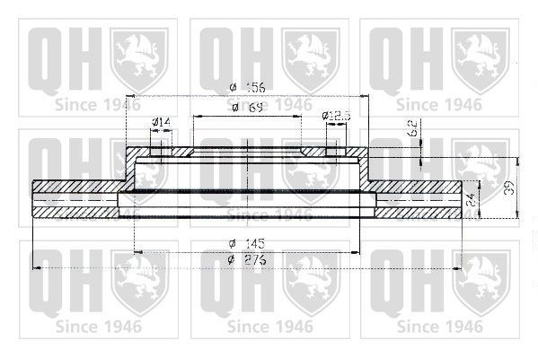 QUINTON HAZELL Brake disc Article number: BDC4382 cheaply