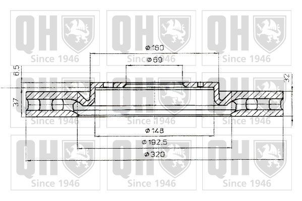 QUINTON HAZELL Brake disc Article number: BDC5064 cheaply
