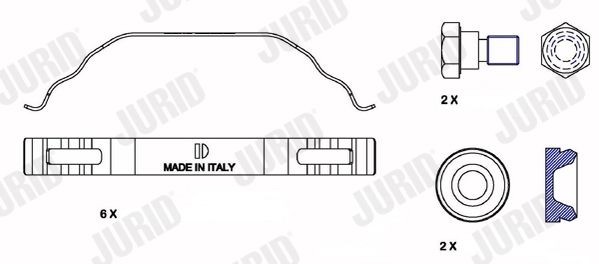 JURID Rivet, drum brake lining Article number: 8103100002 cheaply