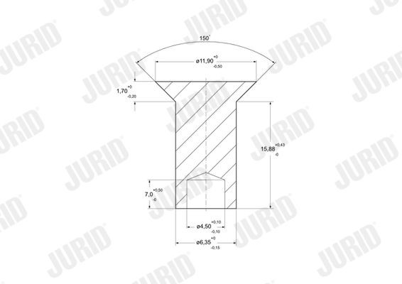 JURID Rivet, drum brake lining Article number: 8158057002 cheaply