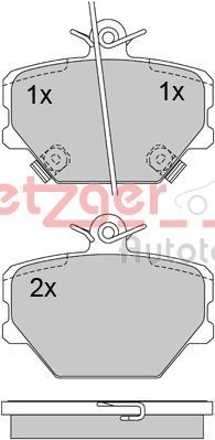 METZGER Brake pad set Article number: 1170077 cheaply