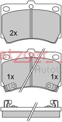 METZGER Brake pad set Article number: 1170250 cheaply