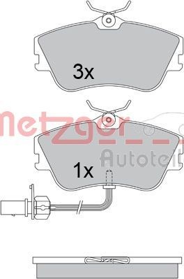 METZGER Brake pad set Article number: 1170376 cheaply