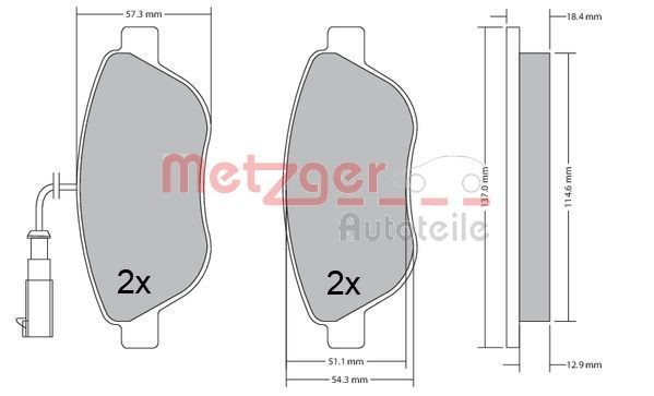 METZGER Piduriklotsid Artikli number: 1170504 soodsalt
