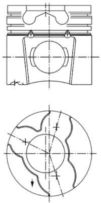 KOLBENSCHMIDT Piston Article number: 97412700 cheaply