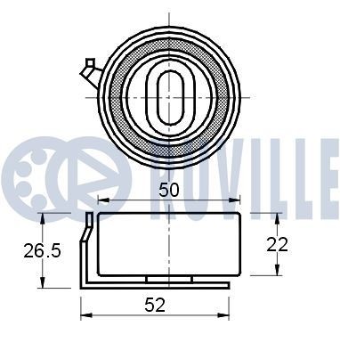 RUVILLE 3453062 Направляваща шина (плъзгач), ангренажна верига VECTRA 2.8 V6 Turbo 280 K.C. бензин 2008