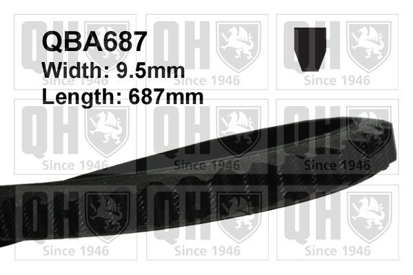 QUINTON HAZELL V-Belt Article number: QBA687 cheaply