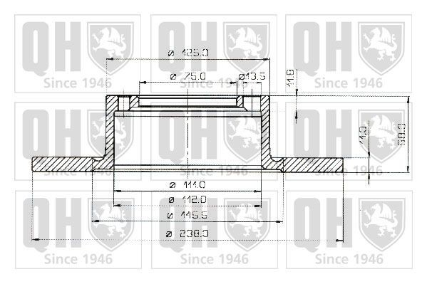 QUINTON HAZELL Brake disc Article number: BDC3141 cheaply