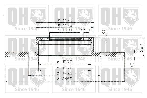 QUINTON HAZELL Brake disc Article number: BDC3167 cheaply
