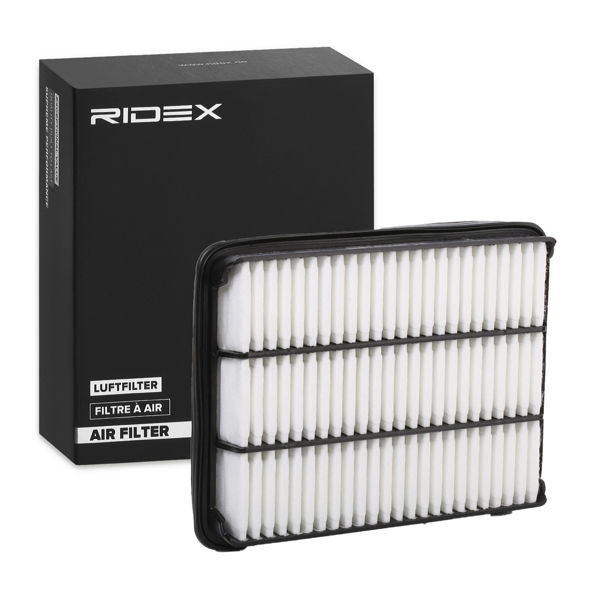 RIDEX Luftfilter Varenummer: 8A0338 billige