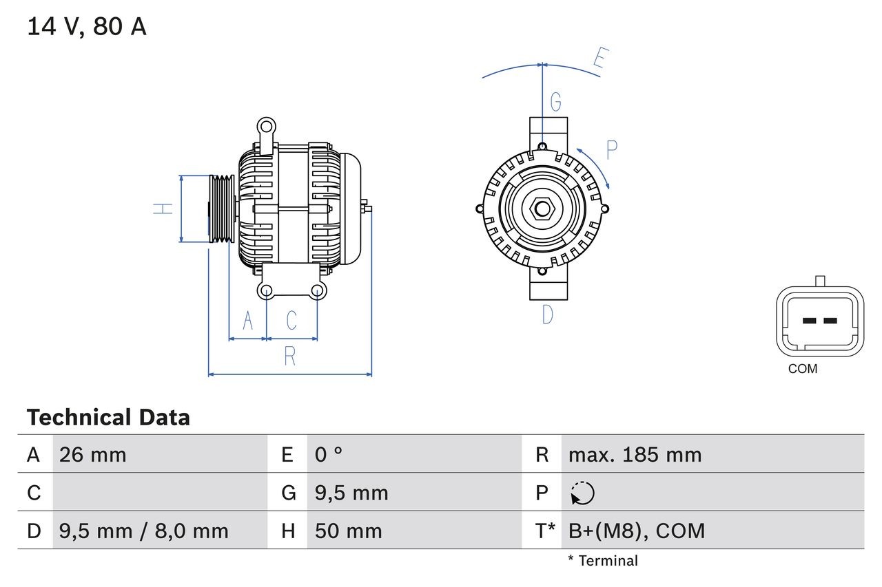 BOSCH Generaator Artikli number: 0 986 082 880 soodsalt