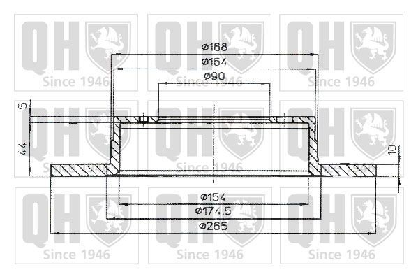 QUINTON HAZELL Brake disc Article number: BDC4297 cheaply