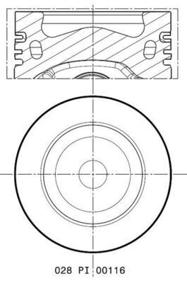 MAHLE ORIGINAL Piston Article number: 028 PI 00116 000 cheaply