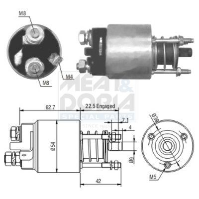 MEAT & DORIA Starter solenoid Article number: 46005 cheaply