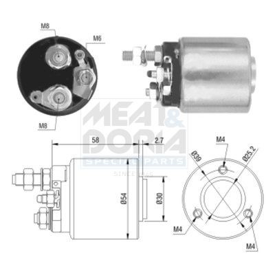 MEAT & DORIA Starter solenoid Article number: 46008 cheaply