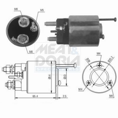 MEAT & DORIA Starter solenoid Article number: 46012 cheaply