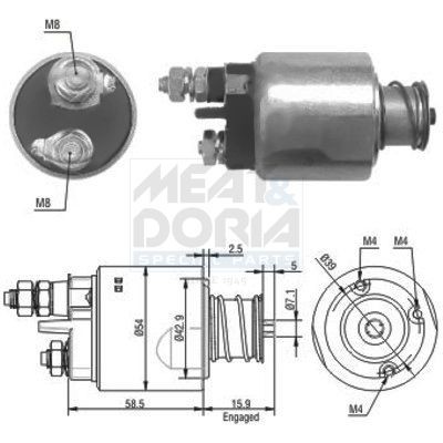 MEAT & DORIA Starter solenoid Article number: 46020 cheaply
