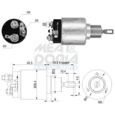 MEAT & DORIA Starter solenoid Article number: 46031 cheaply