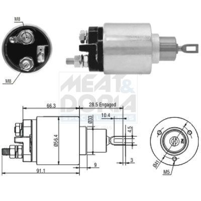 MEAT & DORIA Starter solenoid Article number: 46033 cheaply