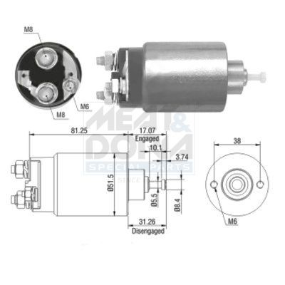 MEAT & DORIA Starter solenoid Article number: 46082 cheaply