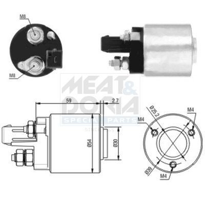 MEAT & DORIA Starter solenoid Article number: 46105 cheaply