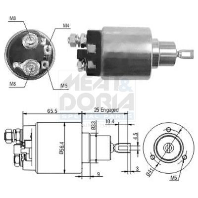 MEAT & DORIA Starter solenoid Article number: 46107 cheaply