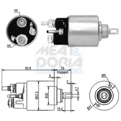 MEAT & DORIA Starter solenoid Article number: 46118 cheaply