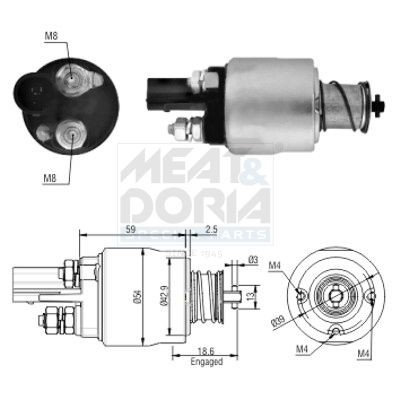 MEAT & DORIA Starter solenoid Article number: 46126 cheaply