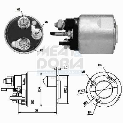 MEAT & DORIA Starter solenoid Article number: 46159 cheaply