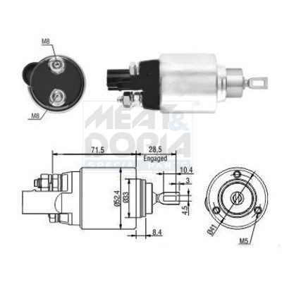 MEAT & DORIA Starter solenoid Article number: 46181 cheaply