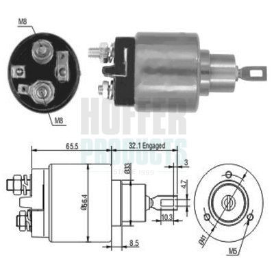 HOFFER Starter solenoid Article number: 6646002 cheaply