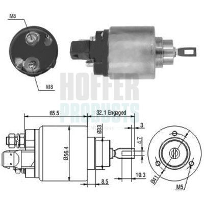 HOFFER Starter solenoid Article number: 6646004 cheaply