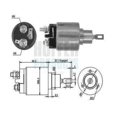 HOFFER Starter solenoid Article number: 6646030 cheaply