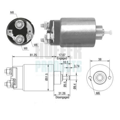 HOFFER Magnetschalter, Anlasser Artikelnummer: 6646082 kaufen