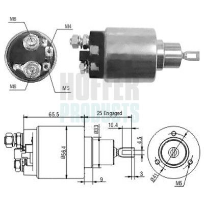 HOFFER Starter solenoid Article number: 6646107 cheaply